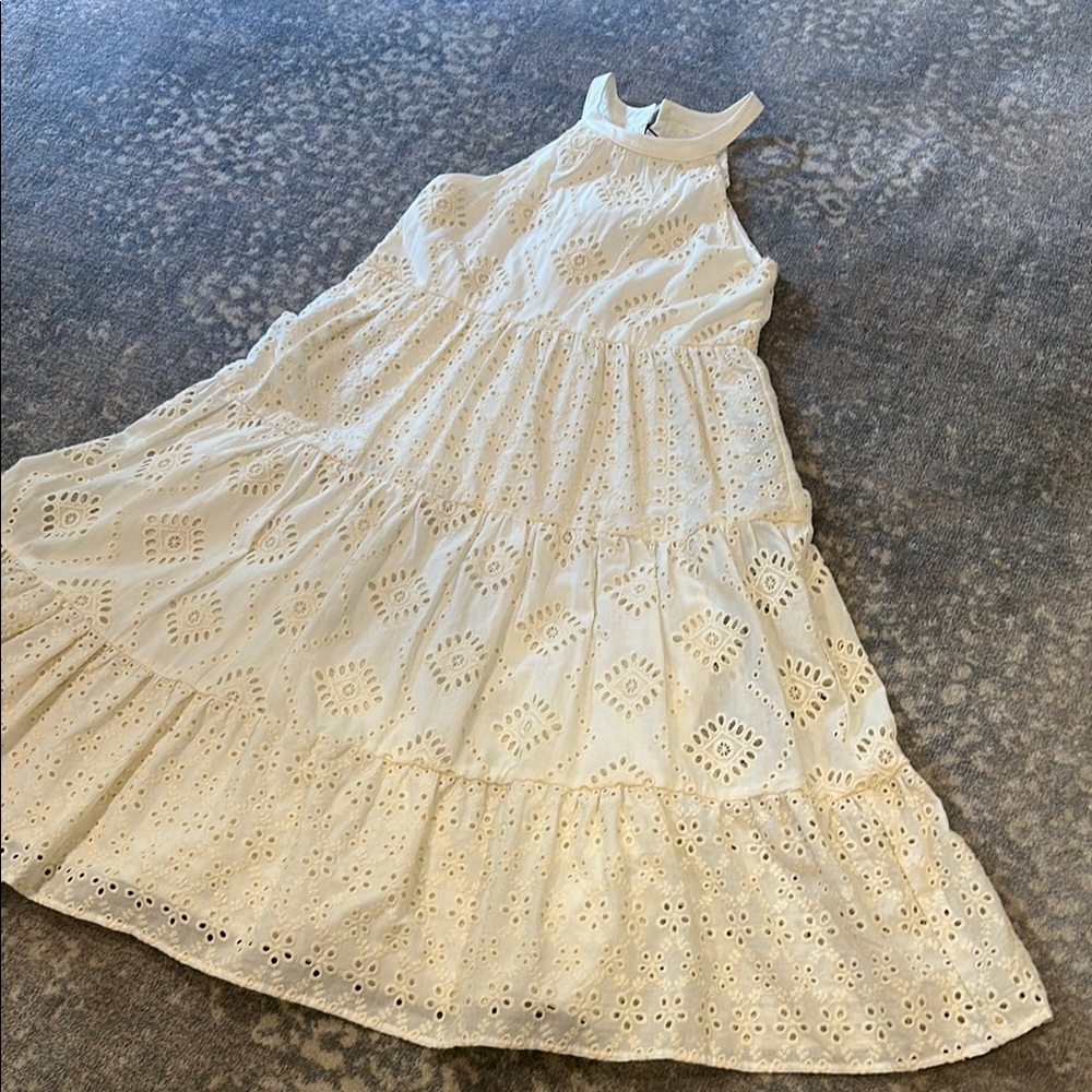 Zara cream kids Sleeveless tank Sundress for any event NWOT